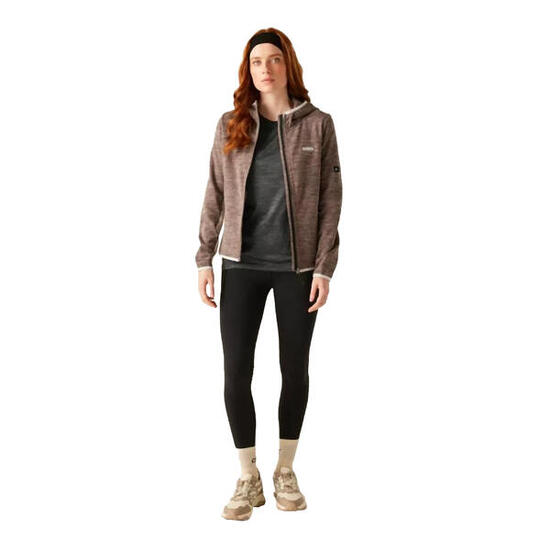 Veste Polaire Bicolore À Capuche KEMILIA Femme (Marron / Beige)