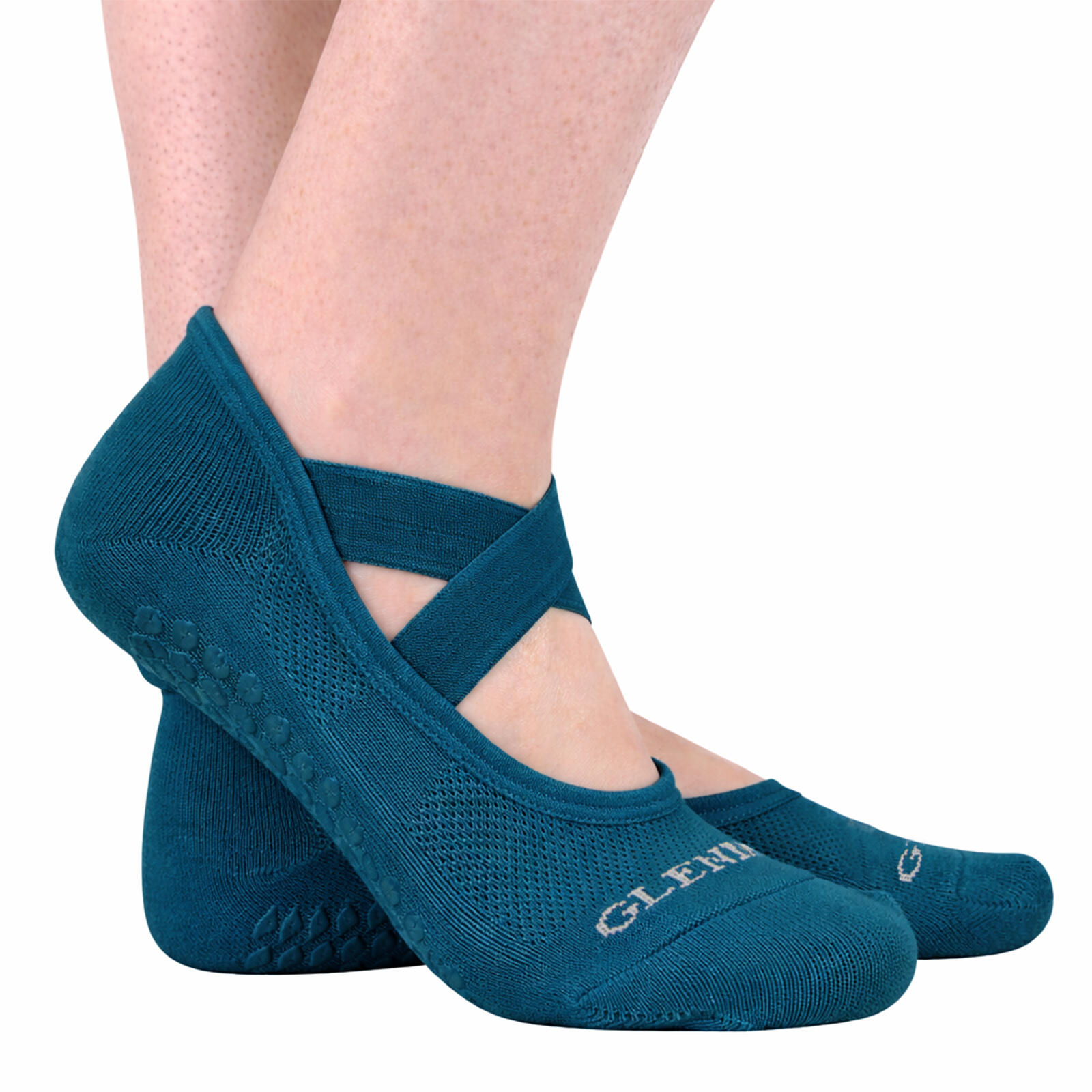 Glenmuir - 2er Pack Damen Yoga Liner Socken Low Cut Pilates Gym 5/5