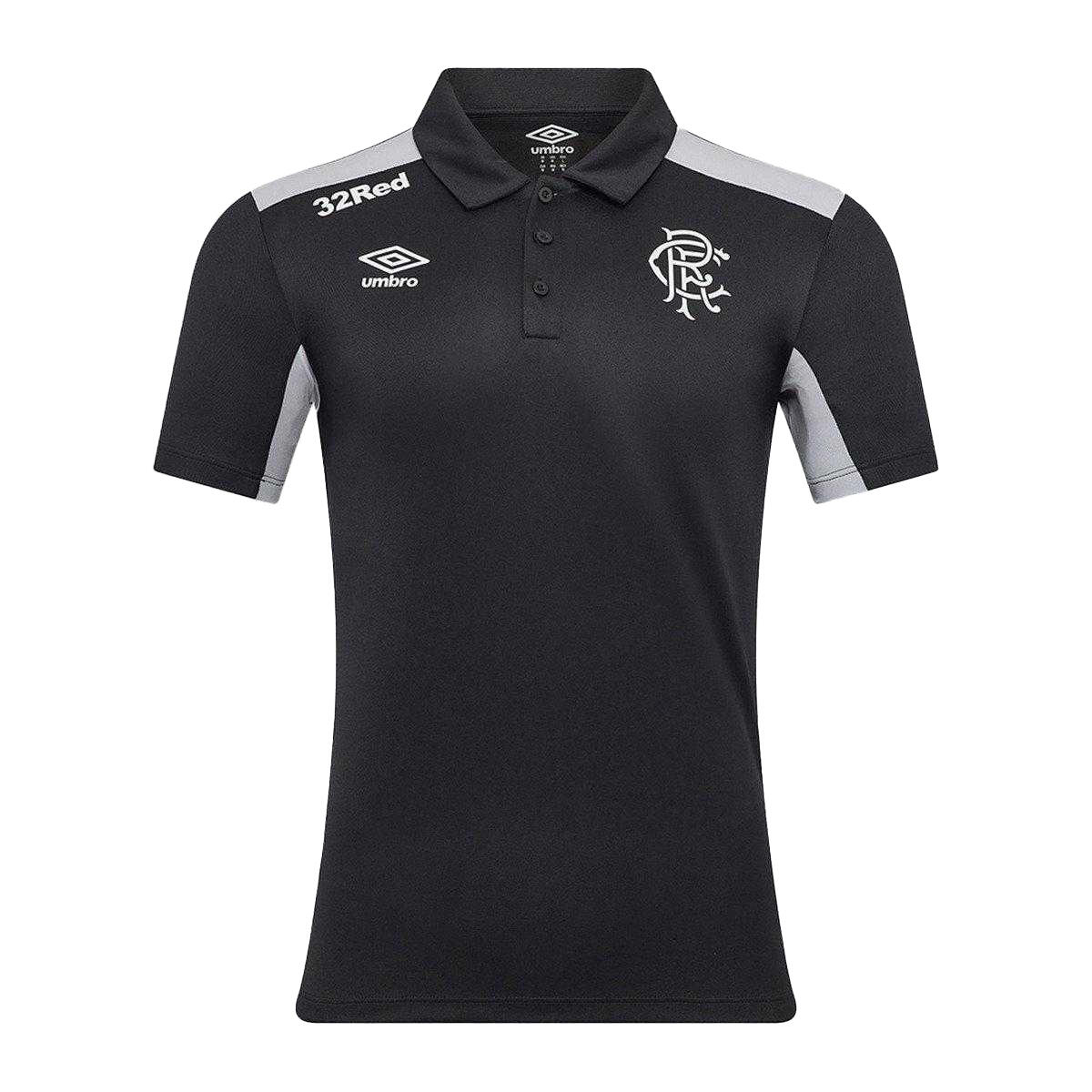Polo Motif/style Rangers FC PRESENTATION Homme (Noir / Gris) 1/2