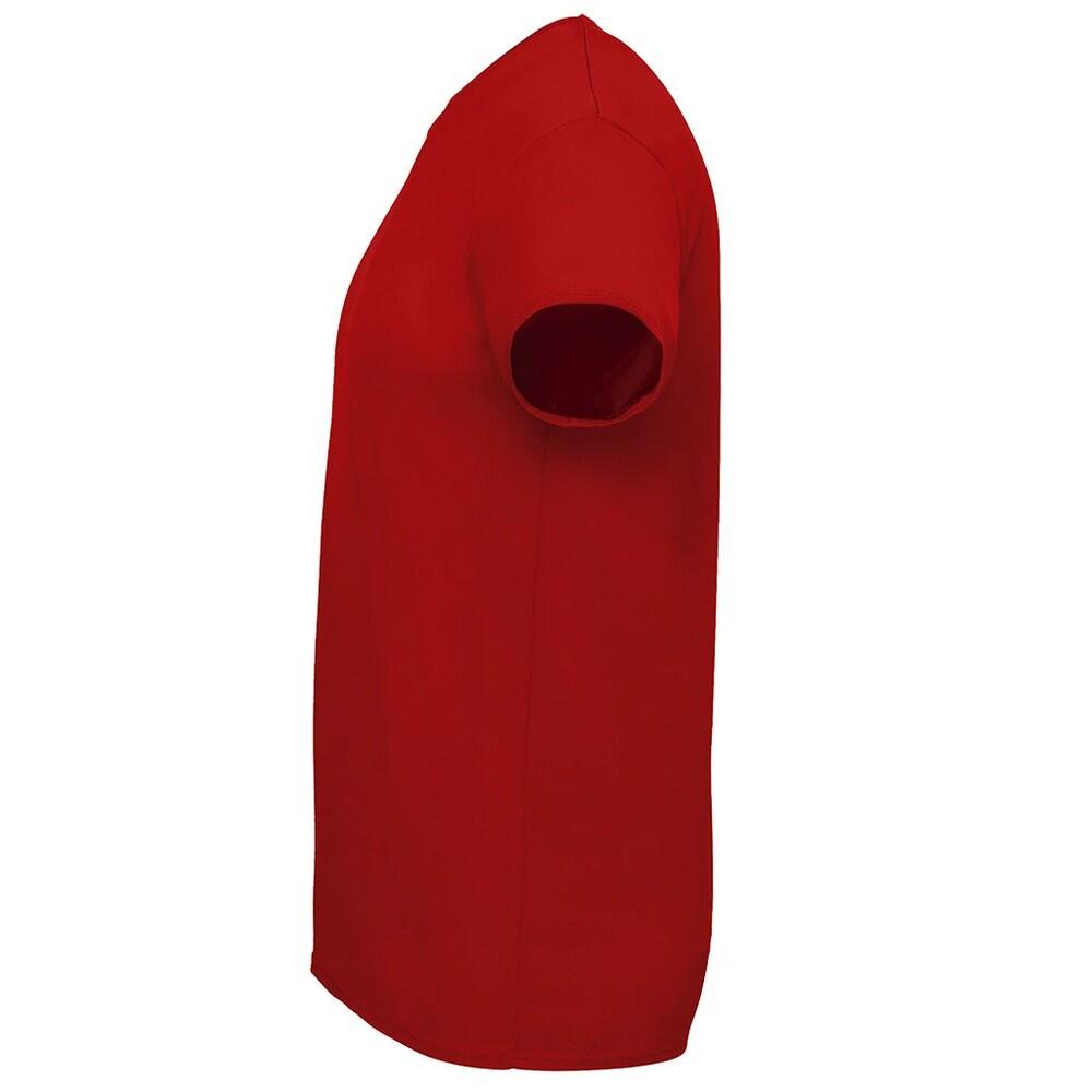 Tshirt Uni Manches Courtes SPRINT Adulte (Rouge) 3/4