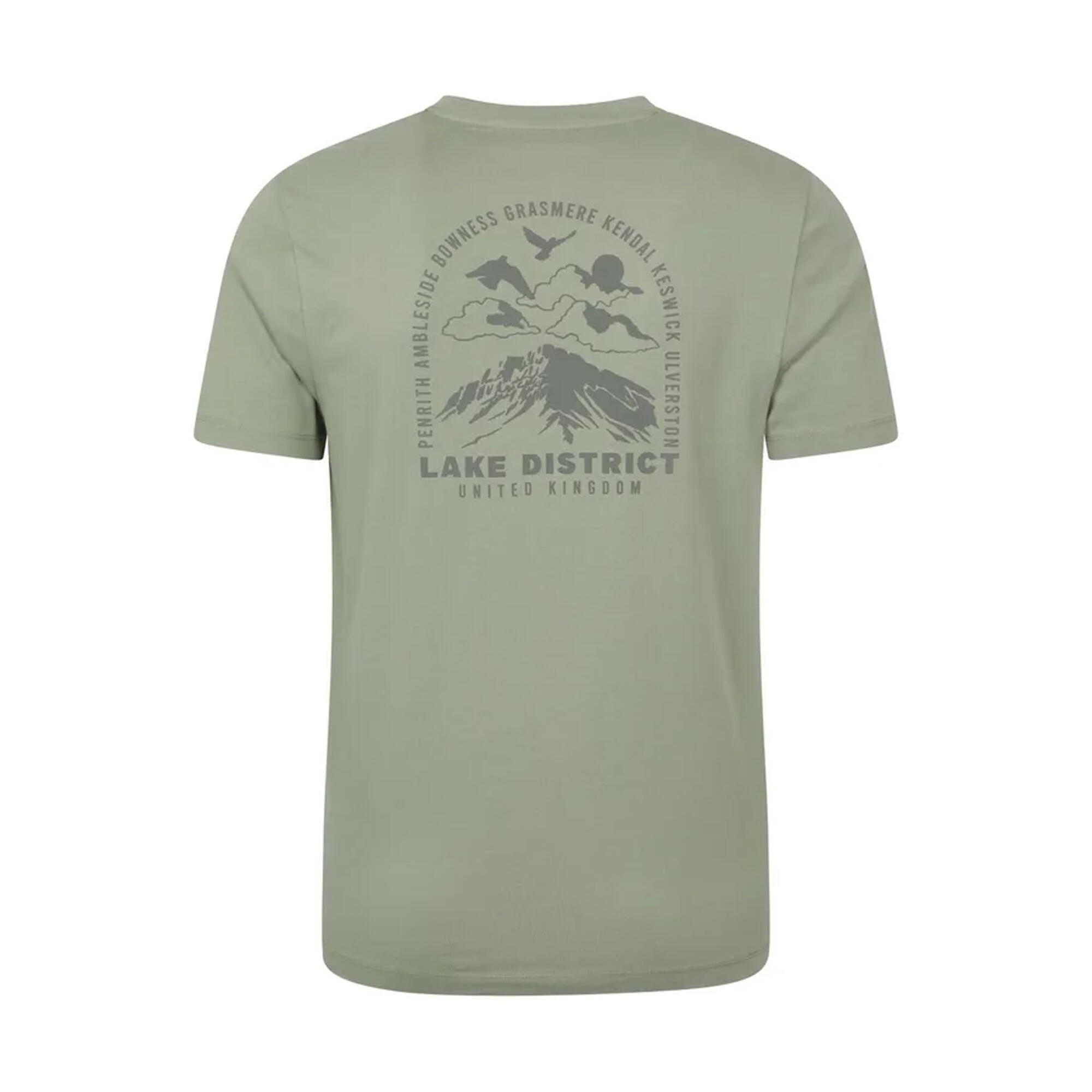 Tshirt Motif/style Imprimé Sur Poitrine LAKE DISTRICT Homme (Vert Kaki) 2/2