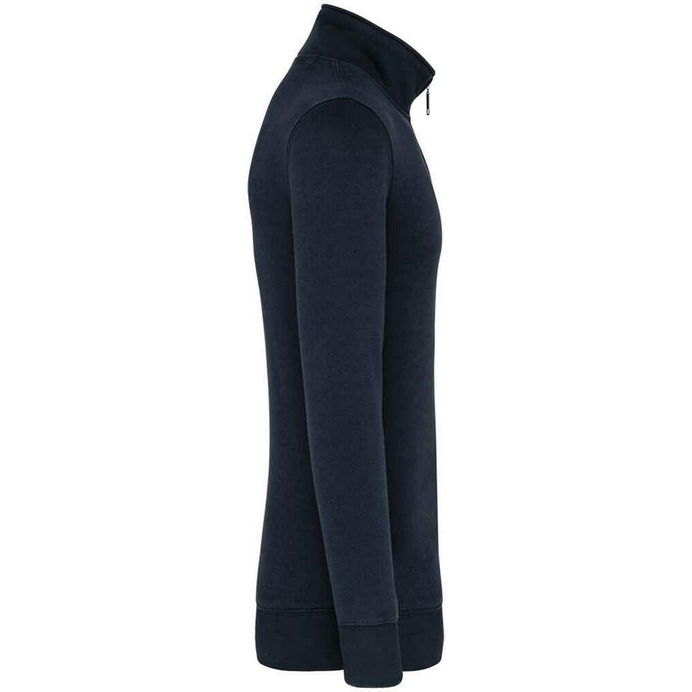 Mens Zip Neck Sweatshirt (Navy) 3/3