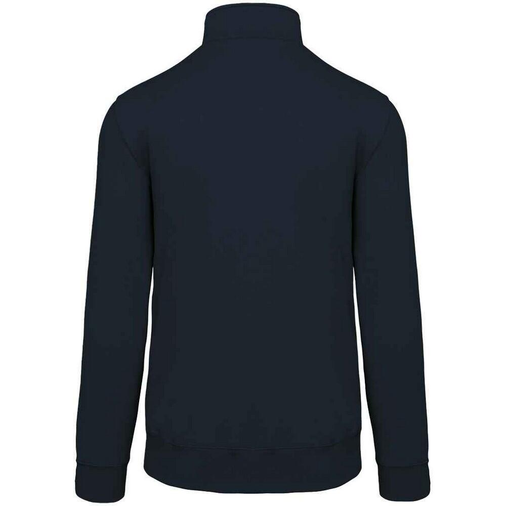 Mens Zip Neck Sweatshirt (Navy) 2/3