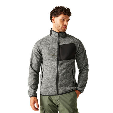 Veste Polaire Bicolore À Col Montant SALZANCE Homme (Blanc Cassé)