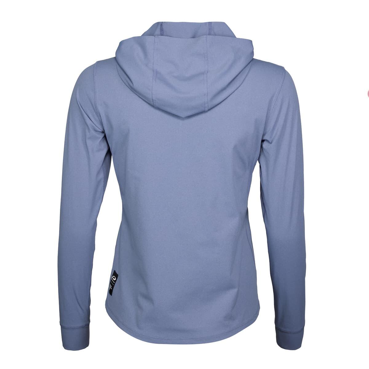 Sweat à capuche zippé demi-hauteur pour femme P-Hollow Sky W bleu acier 3/7
