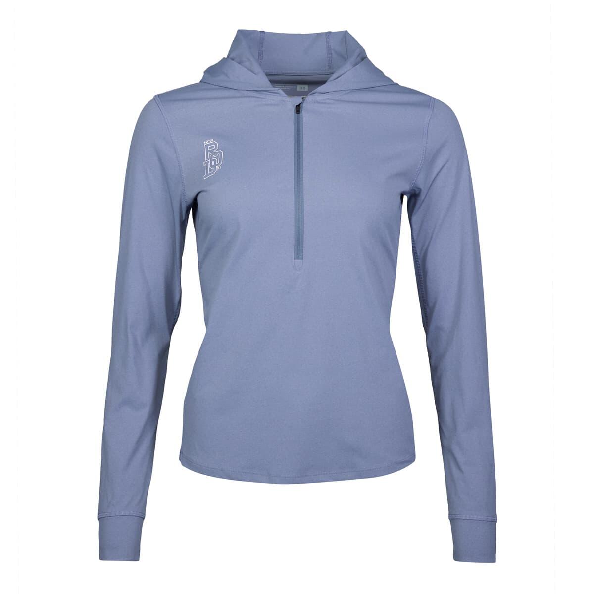 Sweat à capuche zippé demi-hauteur pour femme P-Hollow Sky W bleu acier 2/7