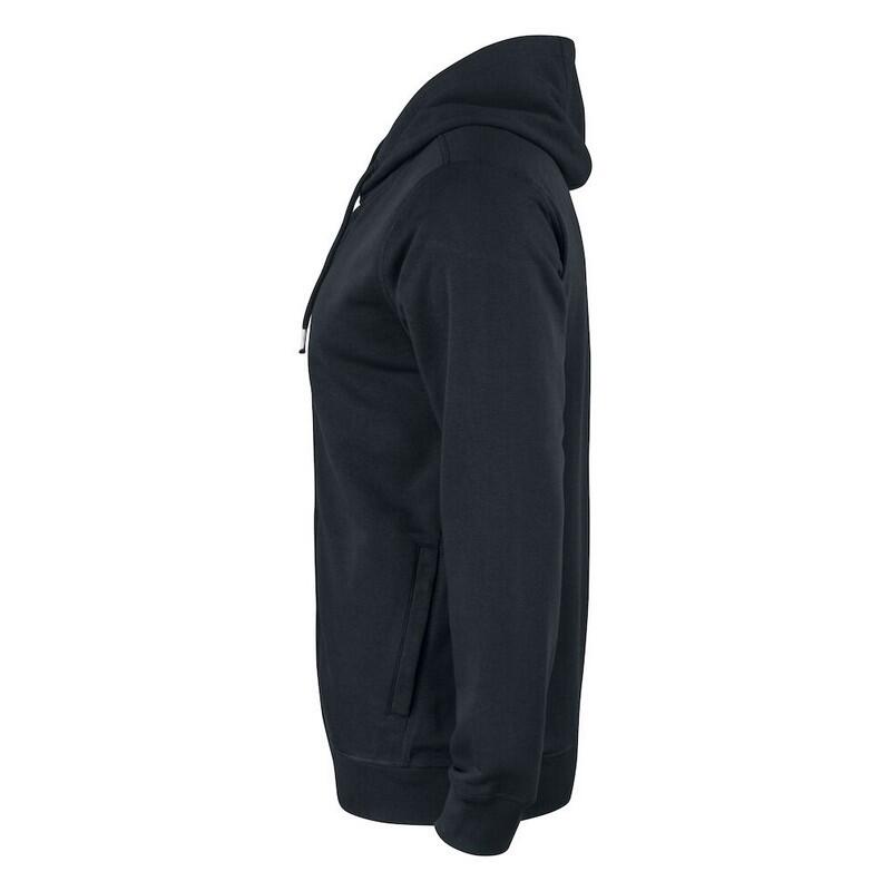 Felpa Con Cappuccio E Zip Intera Uomo Clique Premium Nero 3/4