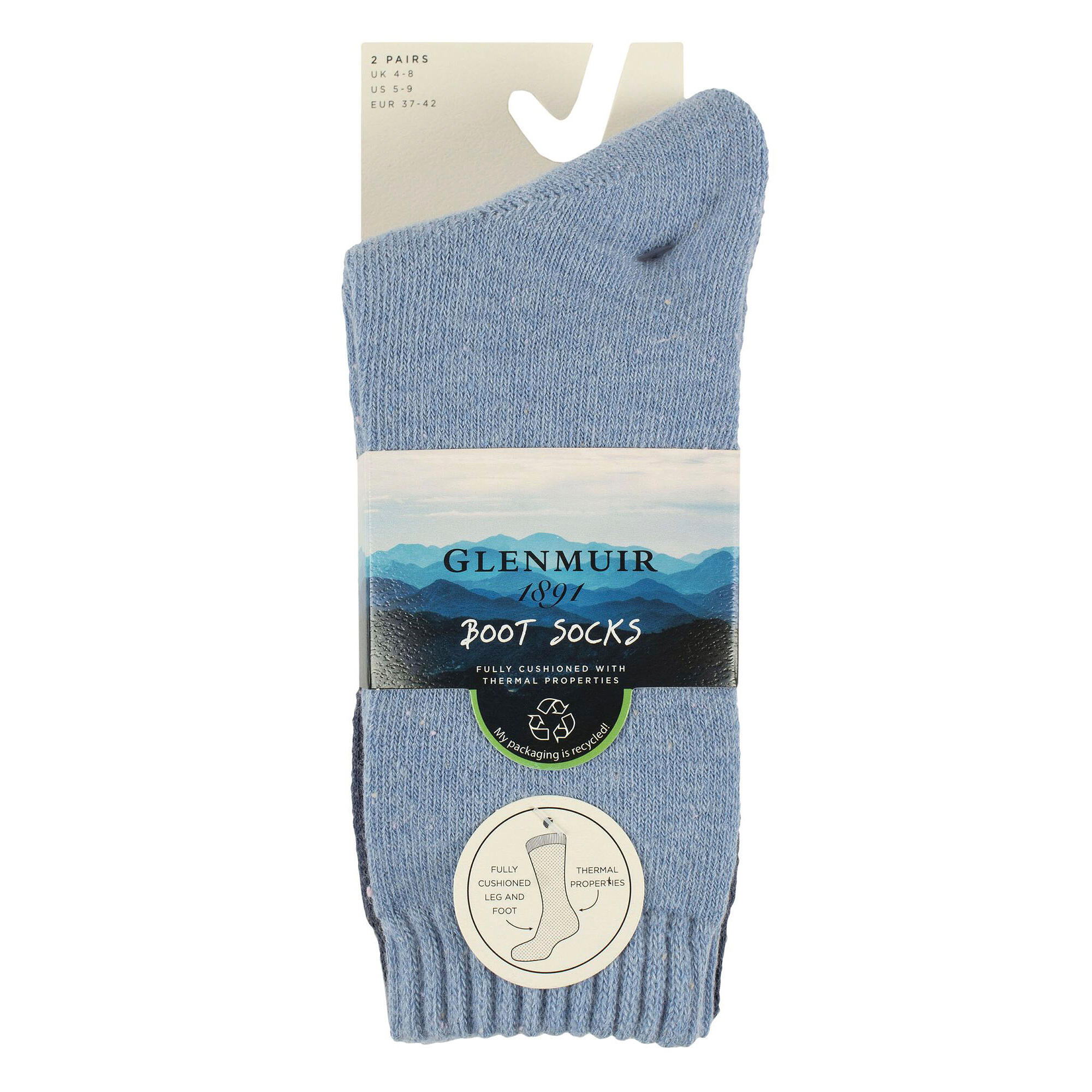 Glenmuir - 2er Pack Damen Thermo Boot Socken Wollmix Warm Wandern 2/5