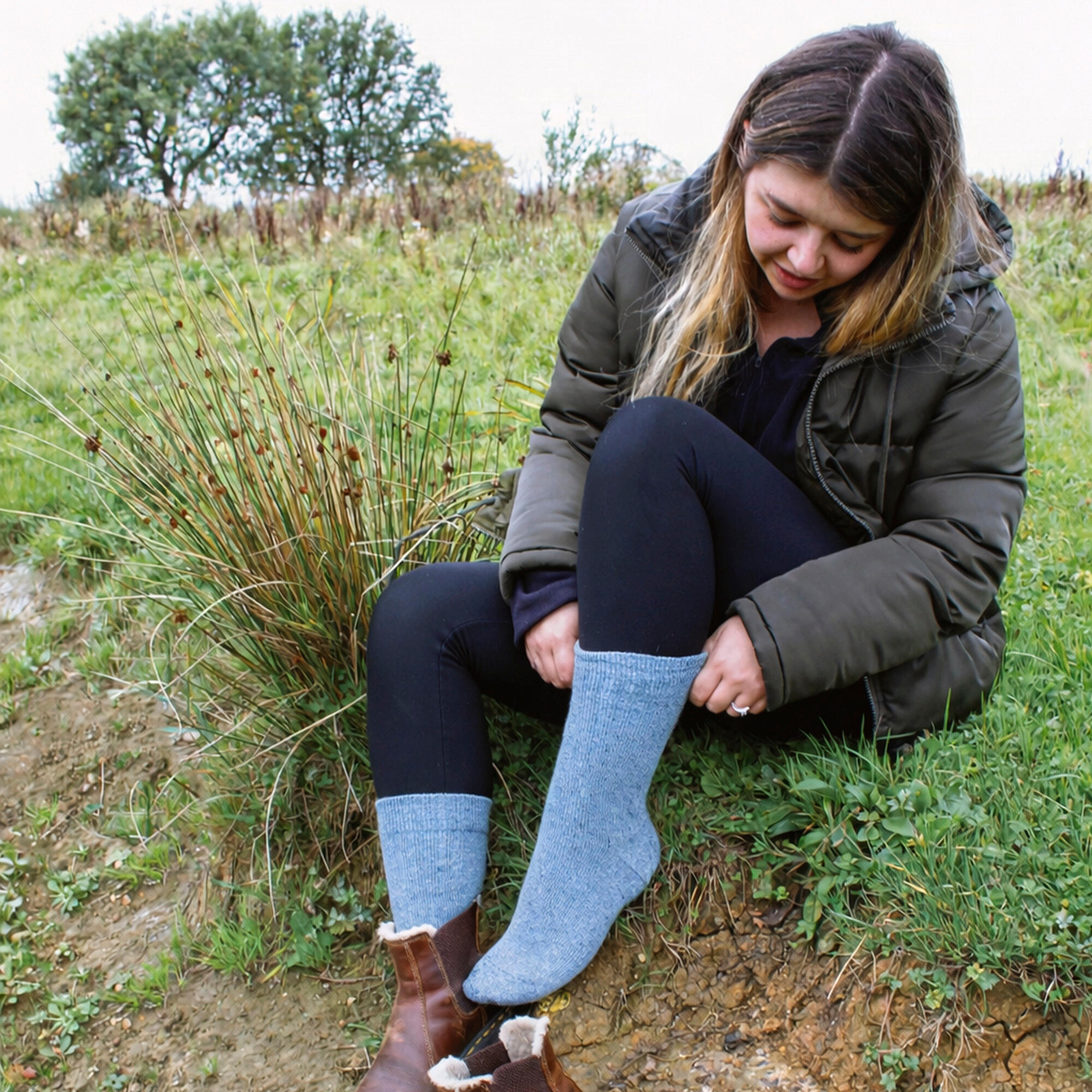 Glenmuir - 2er Pack Damen Thermo Boot Socken Wollmix Warm Wandern 5/5