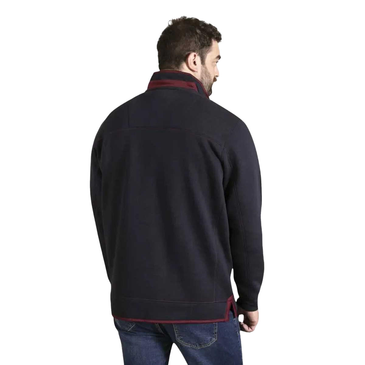 Felpa In Pile Kingsize Uomo Duke D555 Leicester Blu Navy 3/6