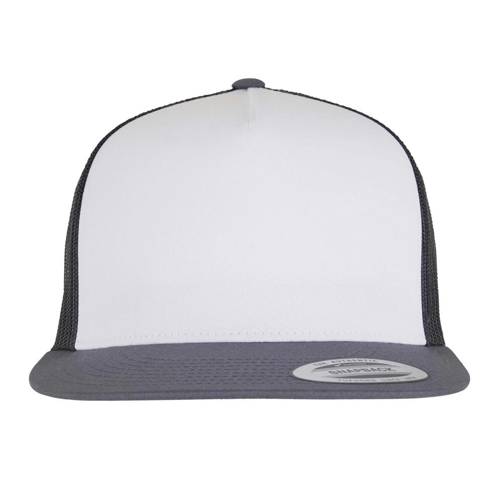 Cappellino Da Camionista Contrasto Adulto Unisex Flexfit Blu Navy Bianco Blu 3/3