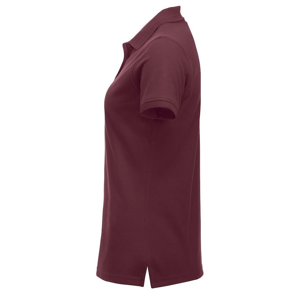 "Manhattan" Poloshirt für Damen Burgunderrot 3/4