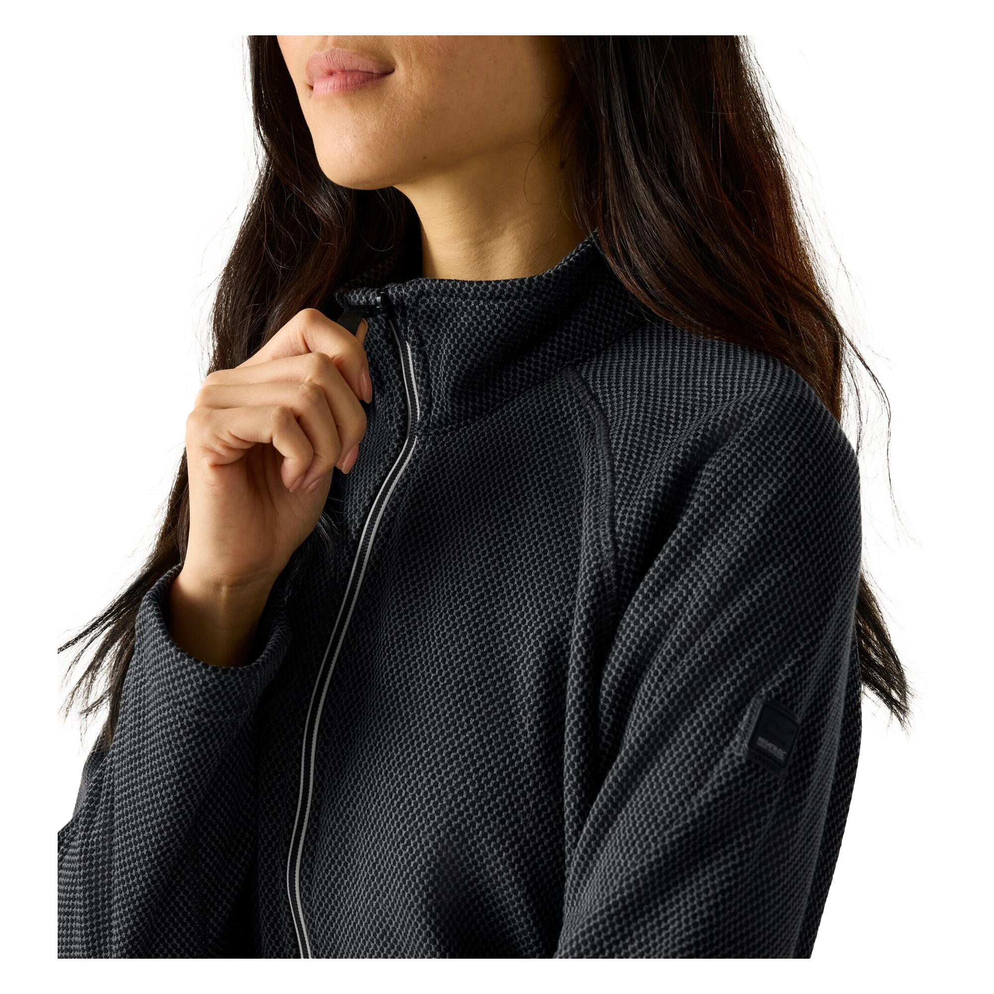 Veste Polaire LILIENA Femme (Gris Phoque / Noir) 4/5