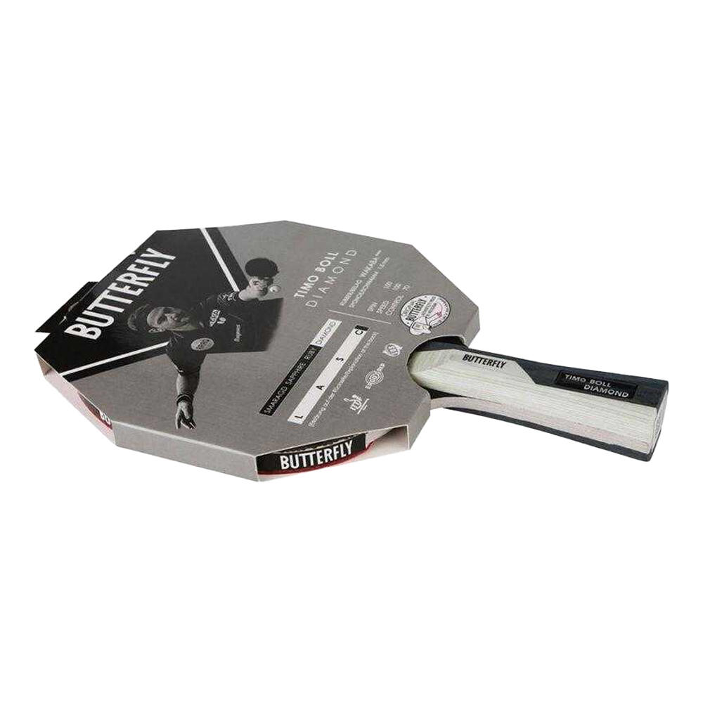"Timo Boll Diamond" Tischtennisschläger Damen und Herren Schwarz/Rot 4/4
