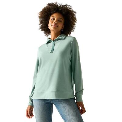 Dames demmi quarter zip fleece top (lichte vanille)