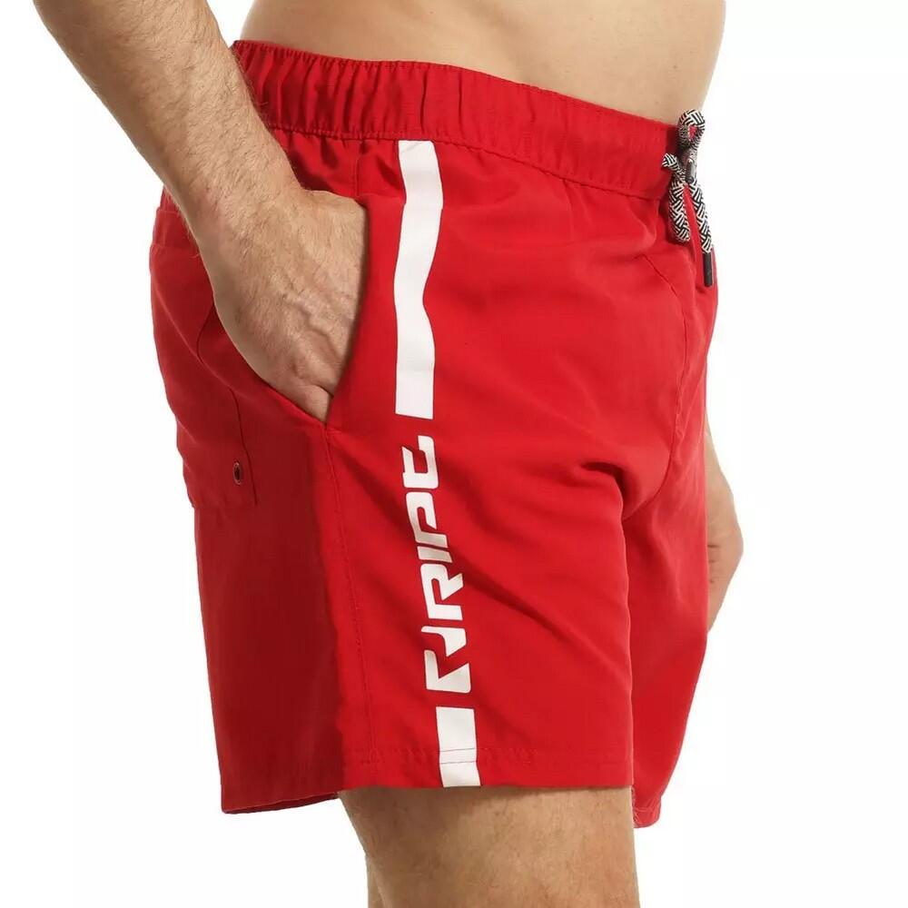 Costume Da Bagno A Pantaloncino Uomo RIPT Essentials Rosso Bianco 4/4