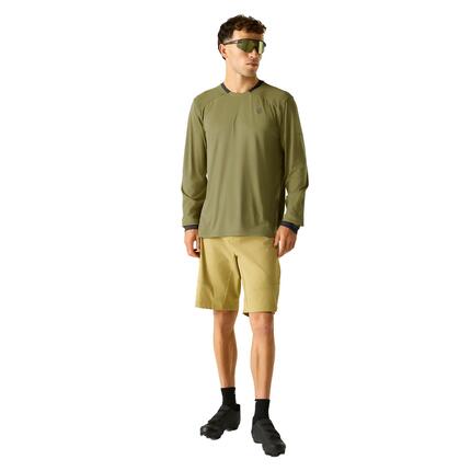 Tshirt Uni Manches Longues TRACKSTAND ACE Homme (Vert Kaki)
