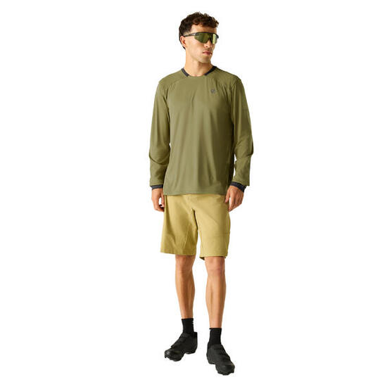 Tshirt Uni Manches Longues TRACKSTAND ACE Homme (Vert Kaki)