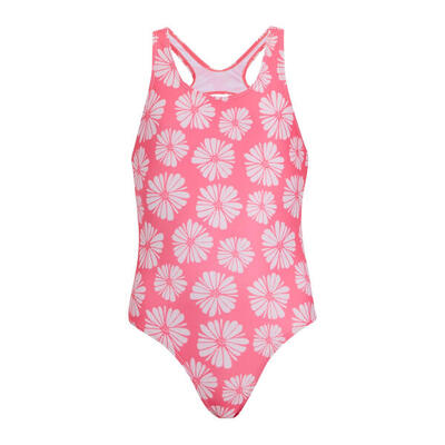 Eendelig katrisse floral badpak met textuur voor meisjes (roze waas)