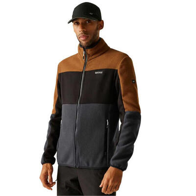 Heren ormont fleece top (olijfgroen/zwart/olijfnacht)