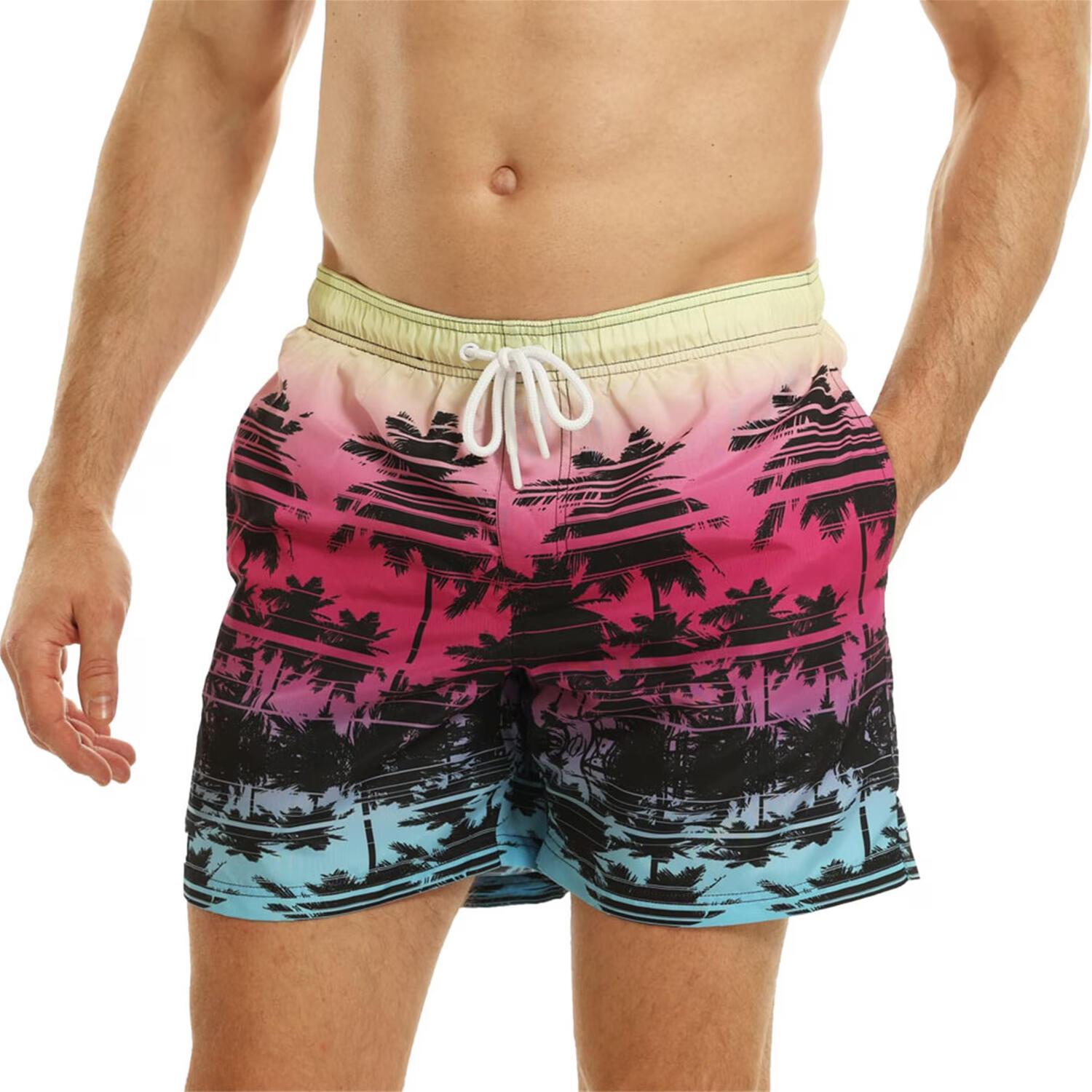 Short De Bain Homme (Rose) 2/4