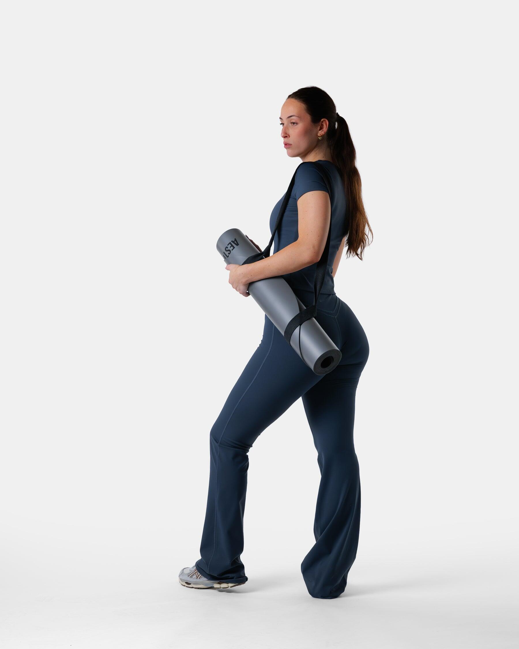 Kit pilates premium - tapis antidérapant arqué & ballon souple - gris pierre 5/7