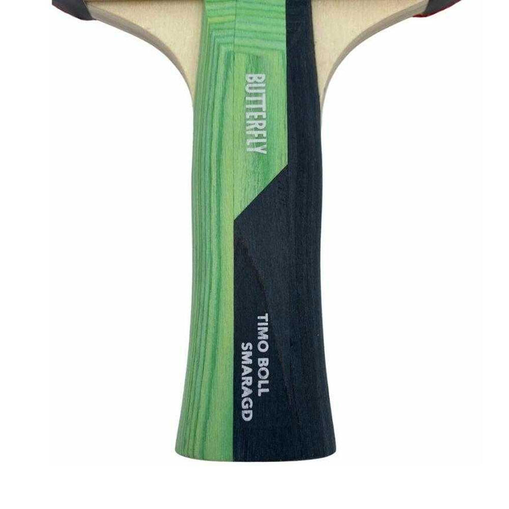 "Timo Boll Smaragd" Tischtennisschläger Damen und Herren Schwarz/Rot 4/5