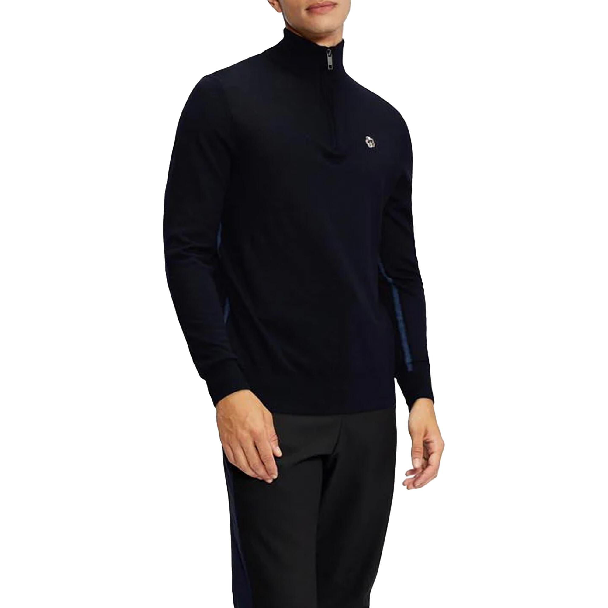 Unisex Adult Tooting Quarter Zip Sweatshirt (Navy) 3/3