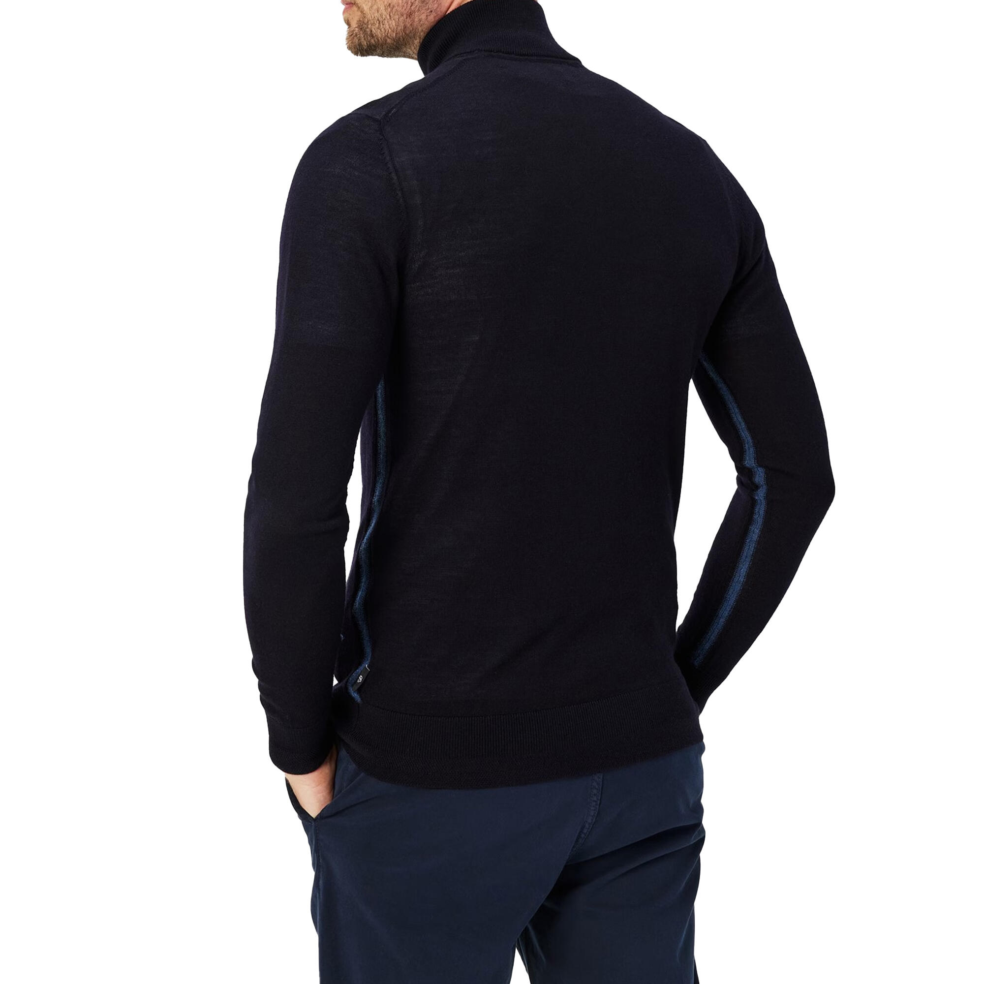 Unisex Adult Tooting Quarter Zip Sweatshirt (Navy) 2/3