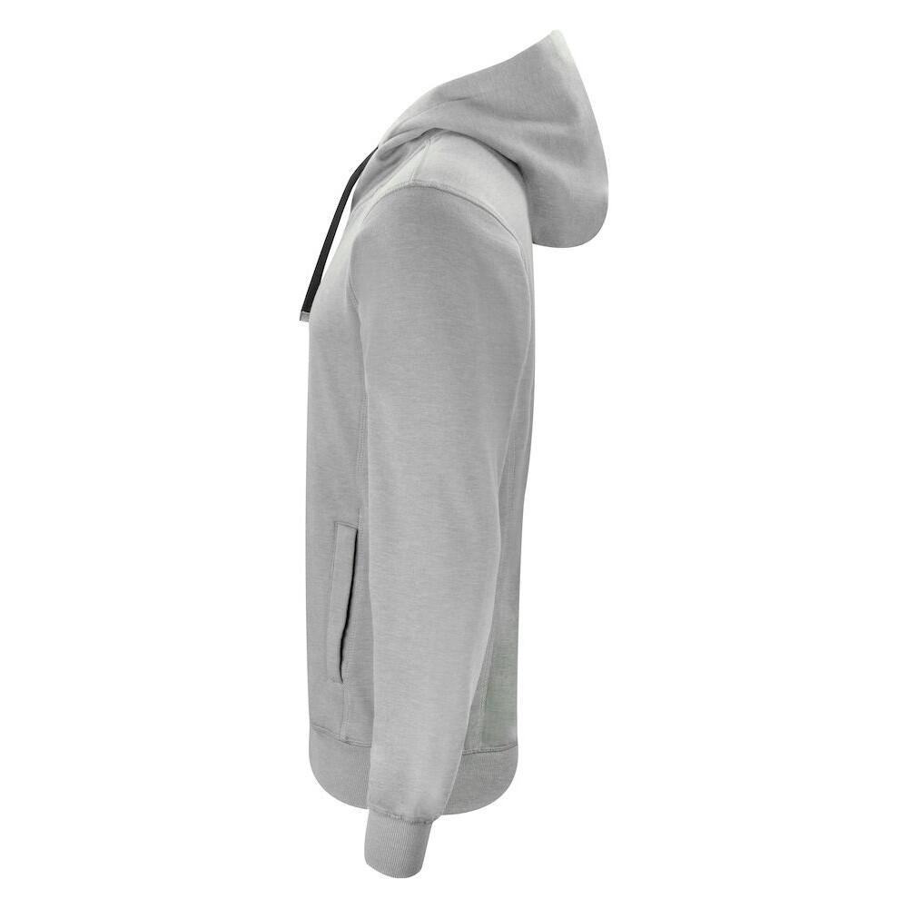Felpa Con Cappuccio E Zip Intera Uomo Clique Classic Grigio 3/4