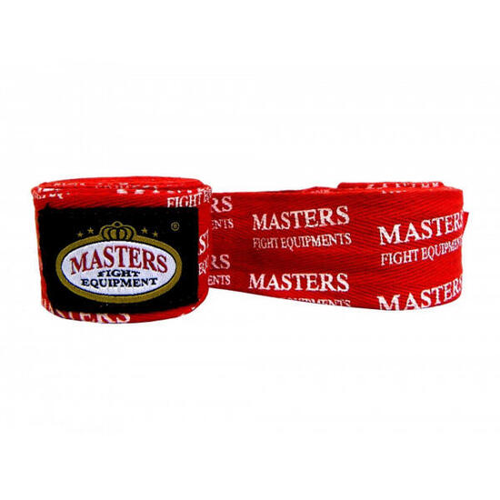 Adulto Unisex Cotone Bendaggi Da Box Masters Rosso