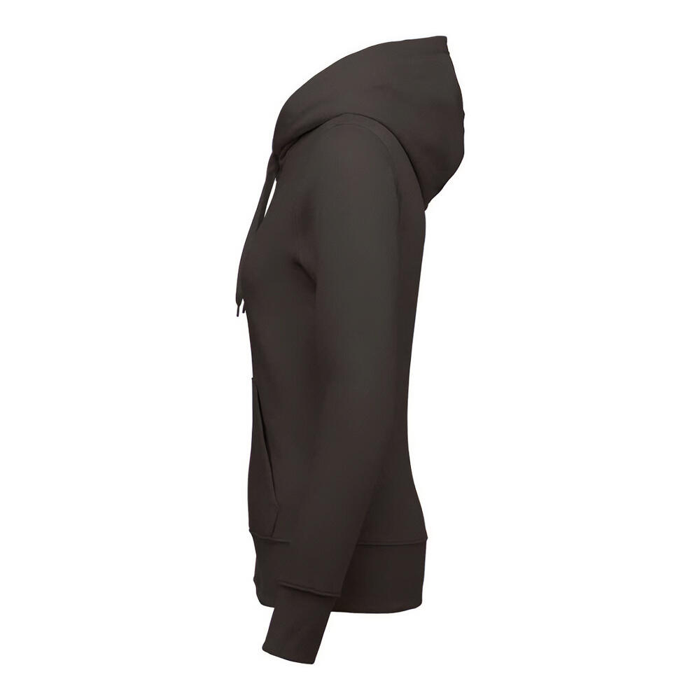 Felpa Con Cappuccio E Zip Intera Donna Kariban Grigio Scuro 3/3
