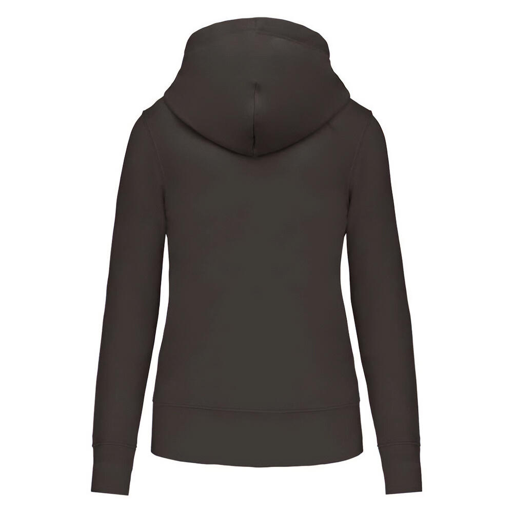 Felpa Con Cappuccio E Zip Intera Donna Kariban Grigio Scuro 2/3
