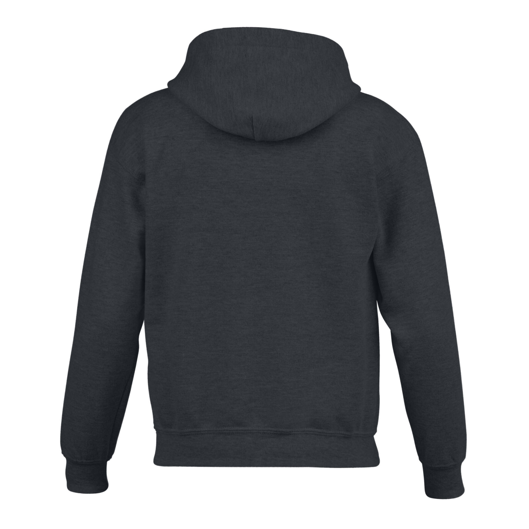 Sweat Uni À Capuche HEAVY BLEND Enfant (Charbon Chiné) 3/3