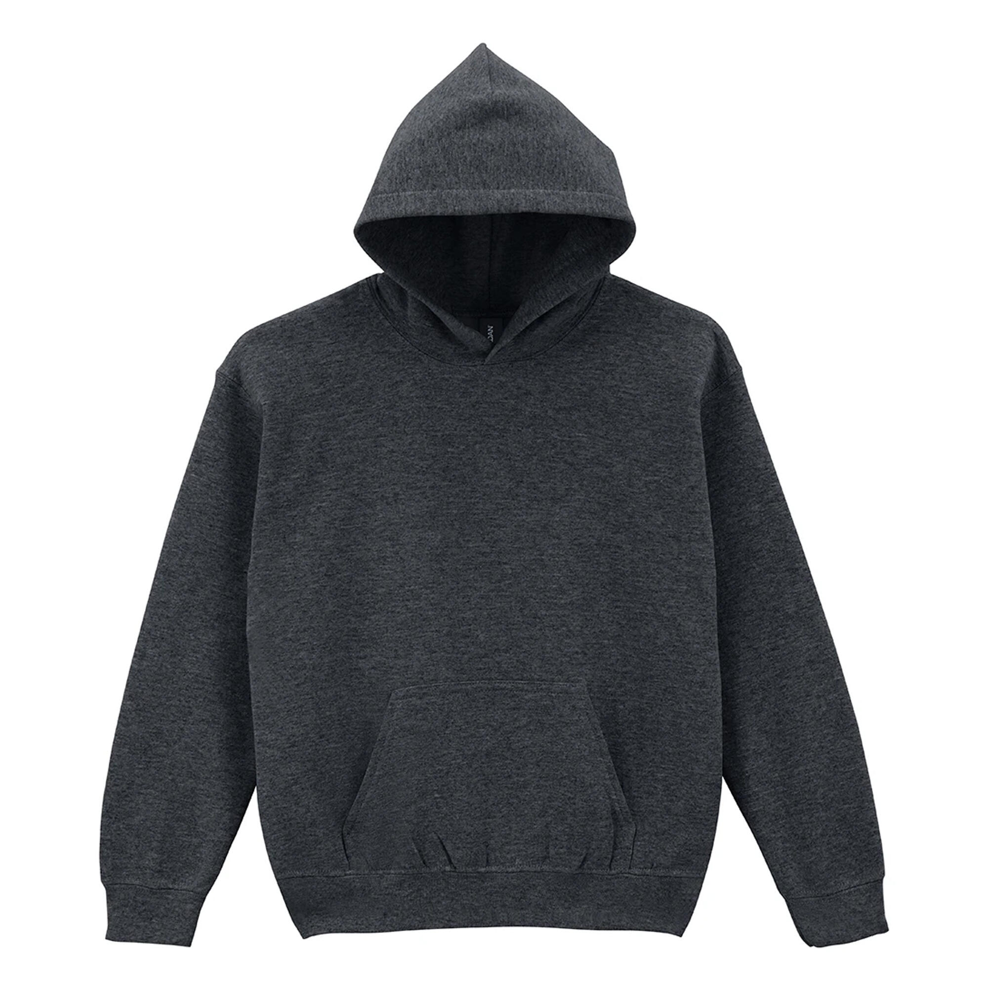 Sweat Uni À Capuche HEAVY BLEND Enfant (Charbon Chiné) 2/3