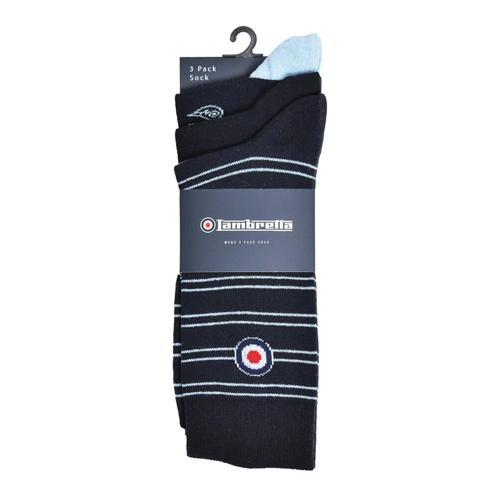 Calzini Design Assortiti Uomo Lambretta Blu Navy Azzurro 3/3