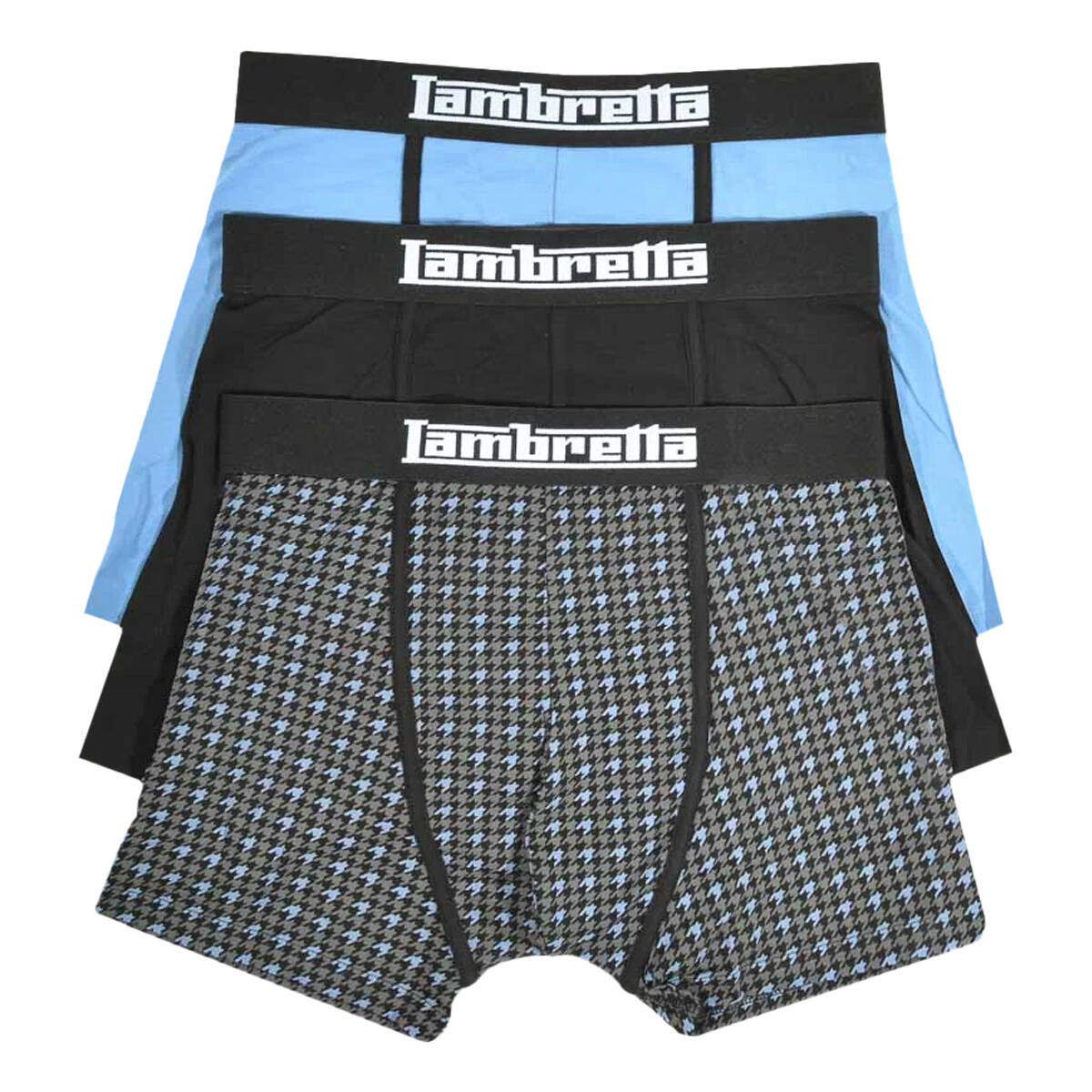 Boxershorts für (3erPack) Herren Schwarz/Blau 2/3