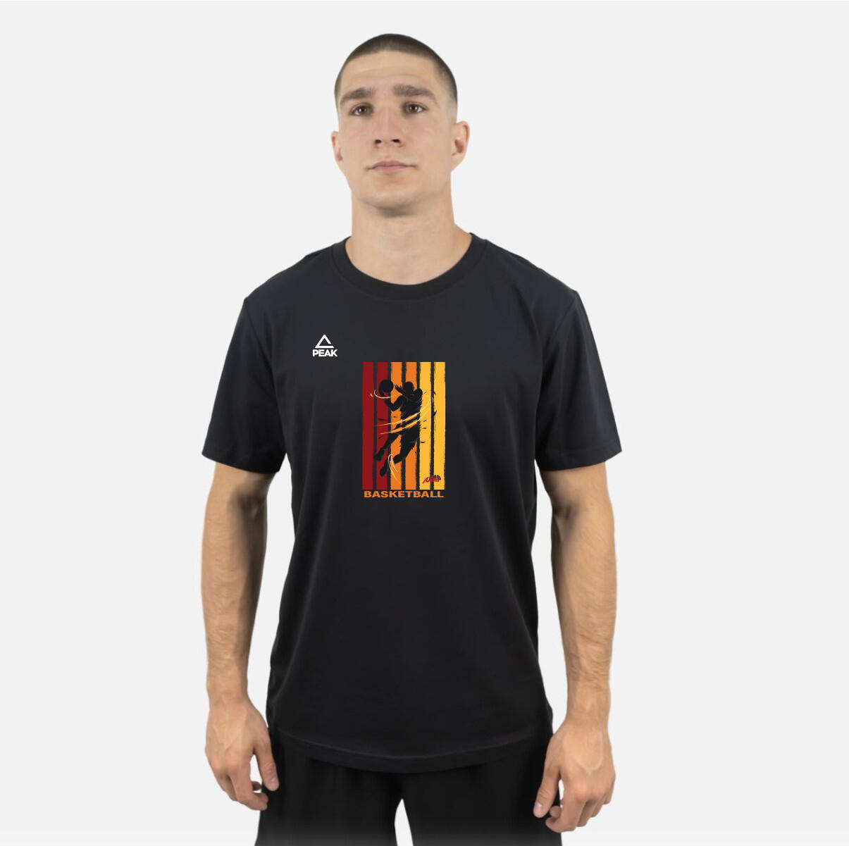 Tricou bumbac Peak Basketball Negru