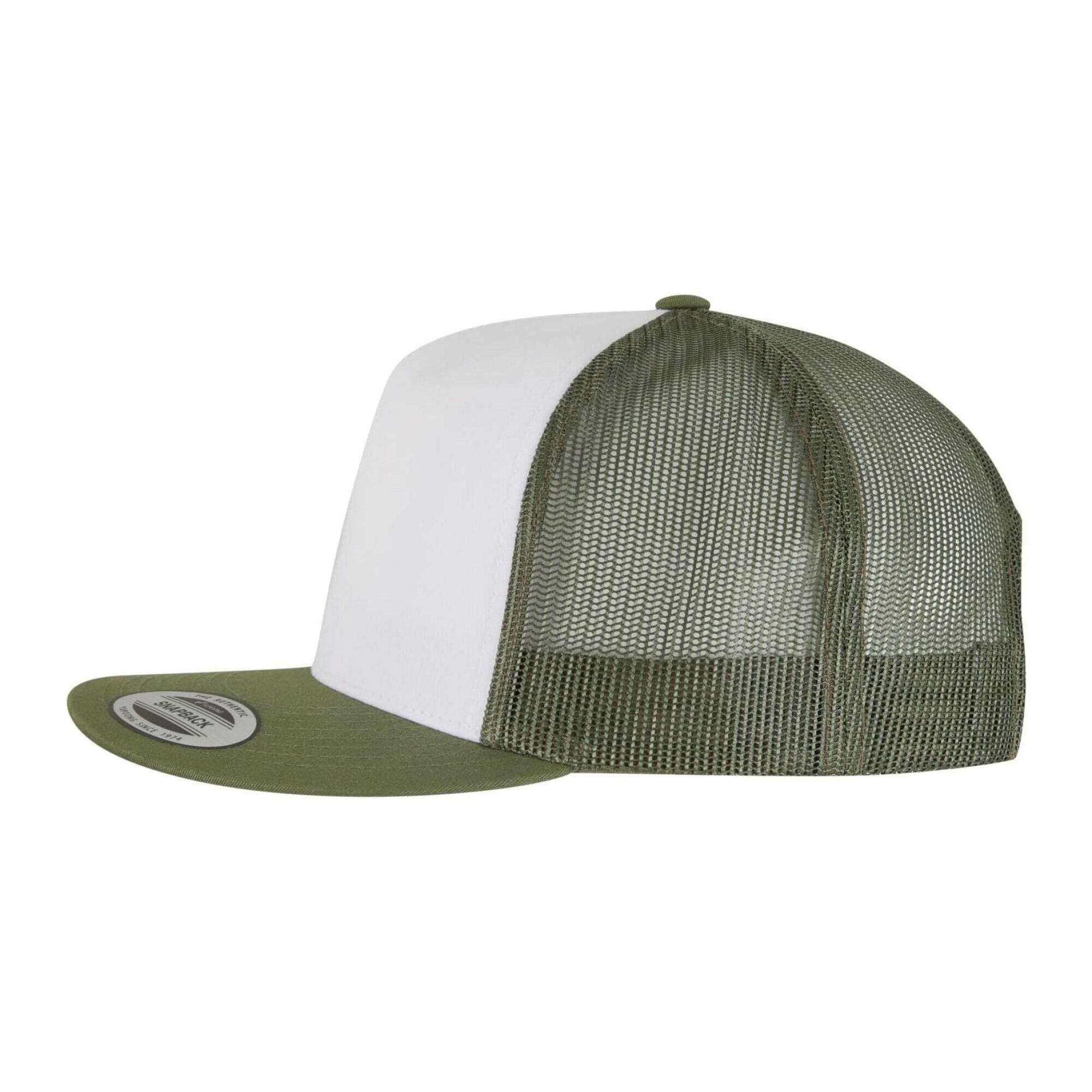Cappellino Da Camionista Semplice Adulto Unisex Flexfit Classic Verde Oliva 3/4