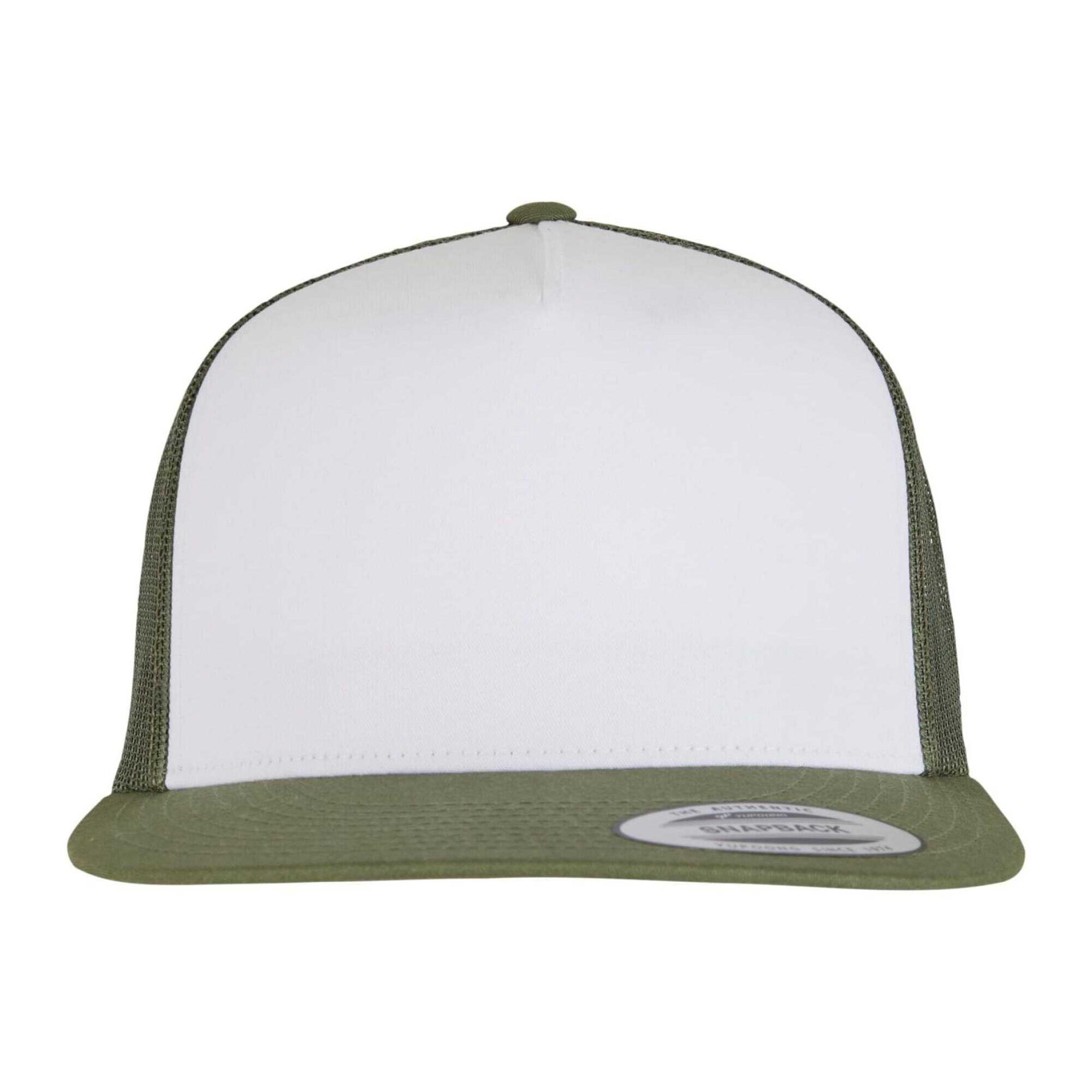 Cappellino Da Camionista Semplice Adulto Unisex Flexfit Classic Verde Oliva 4/4