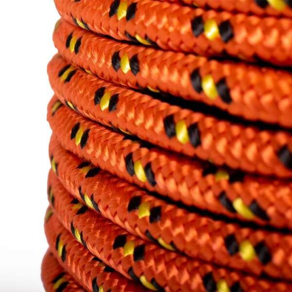 Corde polypropylène orange/noir 8mm 10m 2/3