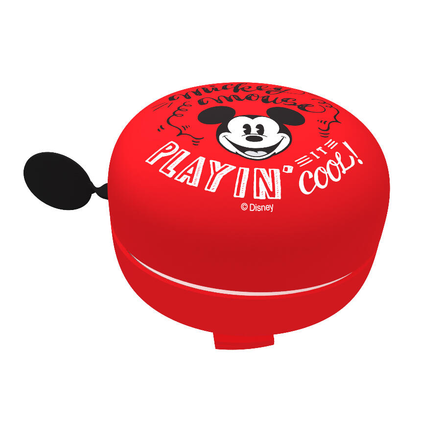 Dzwonek rowerowy retro Mickey Mouse, czerwony, 6 cm