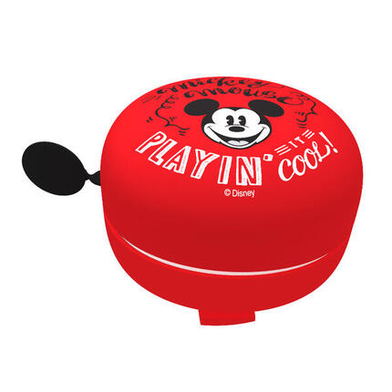 Dzwonek rowerowy retro Mickey Mouse, czerwony, 6 cm