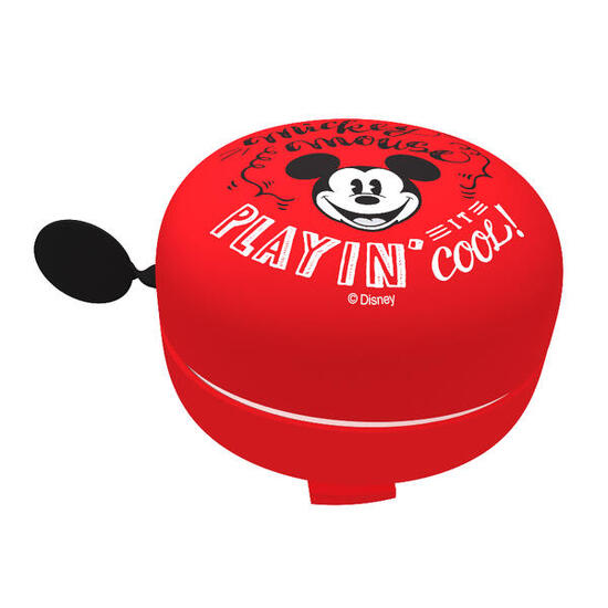 Dzwonek rowerowy retro Mickey Mouse, czerwony, 6 cm