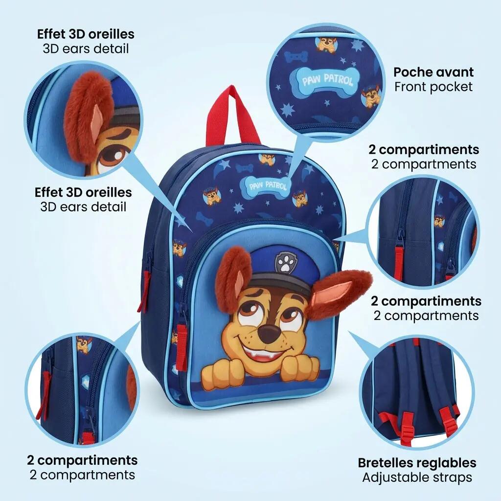 Mochila infantil Paw Patrol Likewise 3D 520-00058 4/7