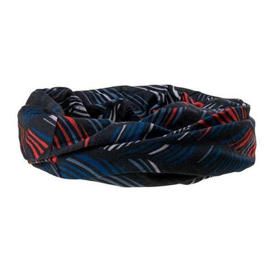 Temi Scaldacollo Linee Astratte Multifunzionale Hi-Tec Nero Rosso Blu Navy