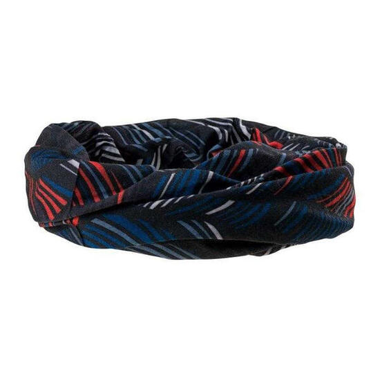 Temi Scaldacollo Linee Astratte Multifunzionale Hi-Tec Nero Rosso Blu Navy
