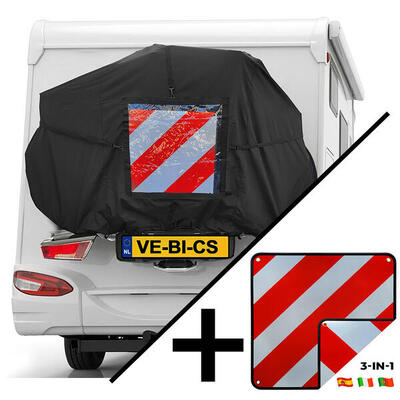 Complete set fietshoes fietsendrager + gevarenbord italië spanje portugal italië