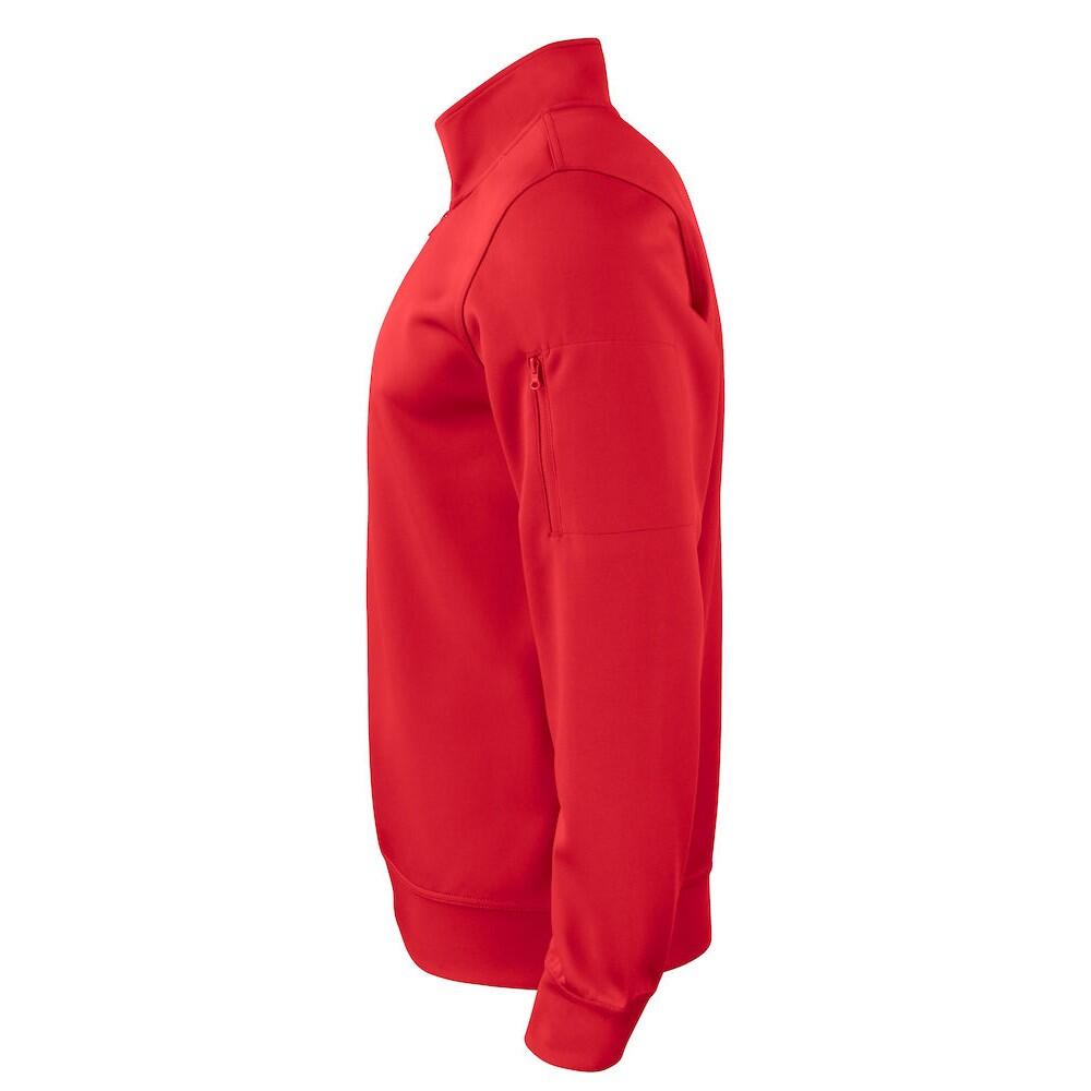 Unisex Adult Basic Active Quarter Zip Sweatshirt (Red) 3/4