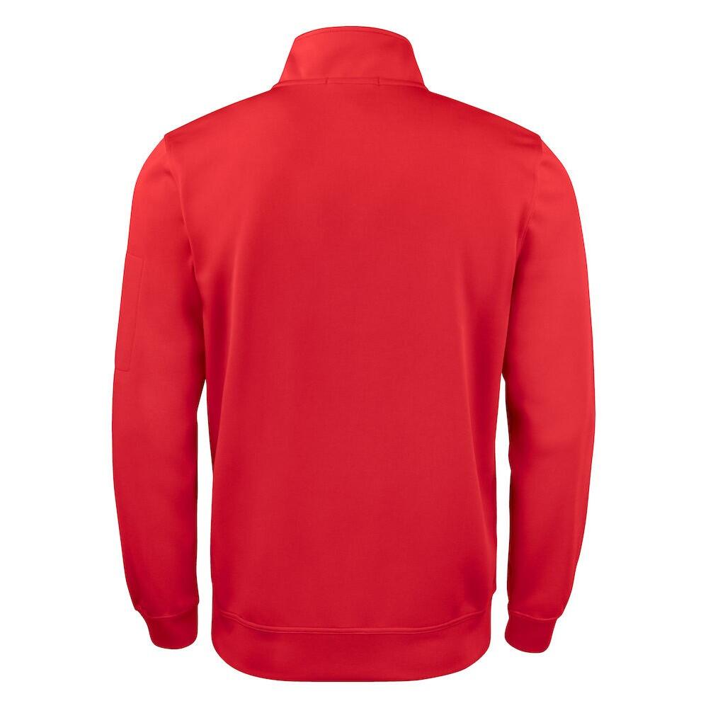 Unisex Adult Basic Active Quarter Zip Sweatshirt (Red) 2/4